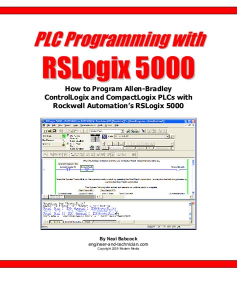 If you have Rockwell RSLogix 5000 version 20 or later firmware and programming software, use this section to load the 5700 Electronic Data Sheet (EDS) and commission the device using the RSLogix 5000 programming package. . Rslogix 5000 programming examples pdf